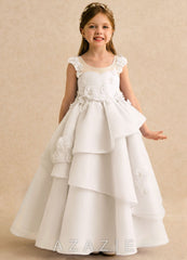 Azazie Mimie Ivory Ball-Gown Sweetheart Neckline Organza Dress ivory