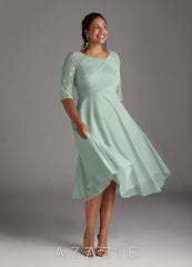Azazie Gracelyn Agave A-Line Lace Dress agave
