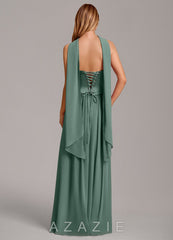 Azazie Cadence Eucalyptus A-Line Corset Stretch Satin Convertible Dress eucalyptus