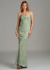 Azazie Ola Agave Mermaid Corset Floral Burnout Dress agave