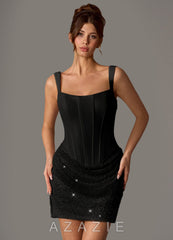 Niamh {color} Mini Dress black