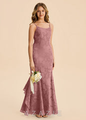 Azazie Lioren Junior Dusty Rose Mermaid Ruched Floral Burnout Dress dusty_rose