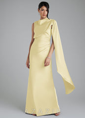 Azazie Taj Lemon Sorbet Mermaid Corset Stretch Satin Dress lemon_sorbet