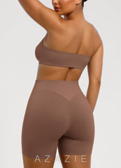 High Waist Tummy Control Seamless Shapewear Shorts brown