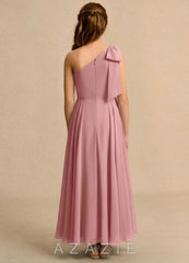 Azazie Guppy Girls Formal Dusty Rose A-Line One Shoulder Chiffon Dress dusty_rose