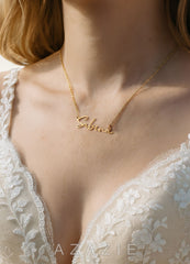 Personalized Name Necklace gold