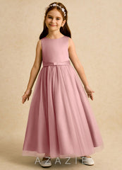 Azazie Lior Dusty Rose Ball-Gown Pleated Tulle Dress dusty_rose