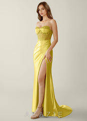 Willa Lemon Sorbet Sweetheart Neckline Corset Mermaid Prom Dress lemon_sorbet
