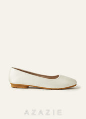 Multi-Color Square-Toe Ballet Flats Low Heel Wedding Shoes