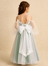 Azazie Zimi Dusty Sage Ball-Gown Sweetheart Neckline Tulle Dress