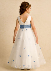 Azazie Cricket Ivory Dusty Blue Ball-Gown Pleated Matte Satin Dress ivory/dusty_blue