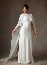 Azazie Caity Diamond White Fit and Flare Crepe Back Satin Dress