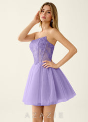 Florisse Purple Mini Dress