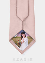 Matte Satin Custom Photo Tie – Personalized Necktie blushing_pink