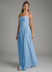 Azazie Selah Powder Blue A-Line Strapless Chiffon Dress powder_blue