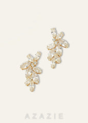 Botanical Leaf & Tennis Zirconia Jewelry Set gold