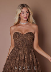Effie {color} Maxi Dress sp_metallic_brown_#mb134234