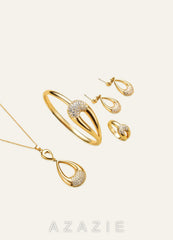 Gold Zirconia Jewelry Set