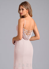 Azazie Wynni Blushing Pink Mermaid Corset Chiffon Dress blushing_pink