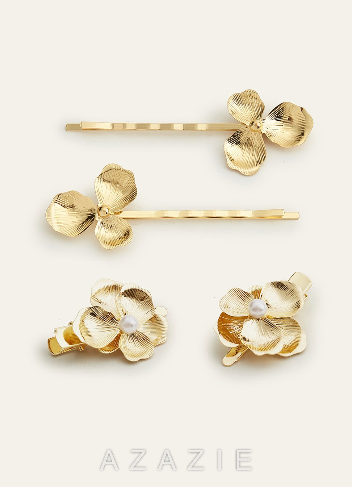 Eden & Poppies Pearl Clip 4pic set