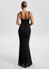 Eira {color} Rhinestones Maxi Dress sp_black_#bk553