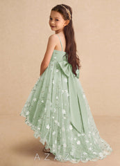 Azazie Celia Dusty Sage A-Line Spaghetti Strap Tulle Dress