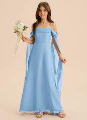 Azazie Moana Junior Powder Blue A-Line Pleated Chiffon Dress powder_blue