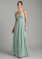 Azazie Tempest Agave Empire Corset Chiffon Convertible Dress agave