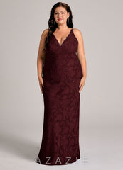 Azazie Tianna Cabernet Sheath Lace Floral Burnout Dress cabernet