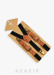 Boy's Three-Clip Suspenders black