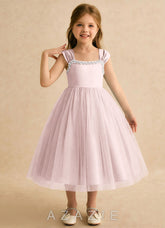 Azazie Yosemite Blushing Pink Ball-Gown Sweetheart Neckline Tulle Dress
