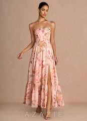 Liorah {color} Maxi Dress sp_abstract_bouquet_floral_#111401