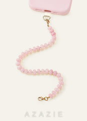 Natural Stone Bag Strap Charm Beads Embellished Phone Chain