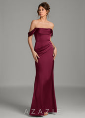 Azazie Alanis Burgundy Mermaid Corset Stretch Satin Convertible Dress