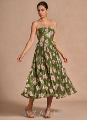 Hyacinth {color} Midi Dress sp_green_floral_#gf134273