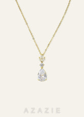 Pear Cut CZ Pendant Necklace