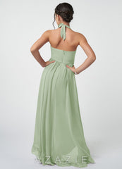 Azazie Hermione Junior Dusty Sage A-Line Chiffon Dress dusty_sage