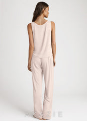 Bamboo Fiber V-Neck Tank Top Pajama Set blushing_pink