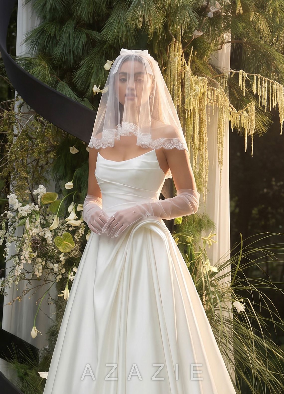 Vintage Floral Lace Birdcage Veil