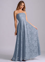 Azazie Lucienne Dusty Blue A-Line Strapless Floral Burnout Dress dusty_blue