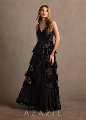 Cammy {color} Ruffle Maxi Dress sp_black_#bk1343211