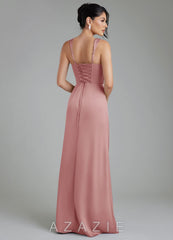 Azazie Sierra Dusty Rose A-Line Corset Stretch Satin Dress dusty_rose