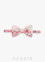 Matte Satin Bow Tie and Pocket Square Set abstract_watercolor_floral