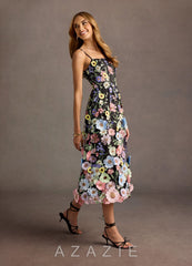 Nia {color} Floral Midi Dress sp_black/multi_#bm134262