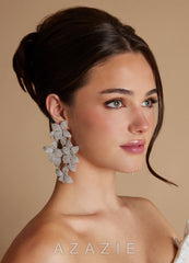 Statement Rhinestone Floral Earrings