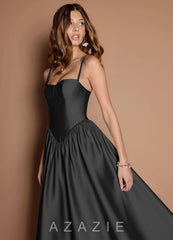 Ottilie {color} Pleated Midi Dress black