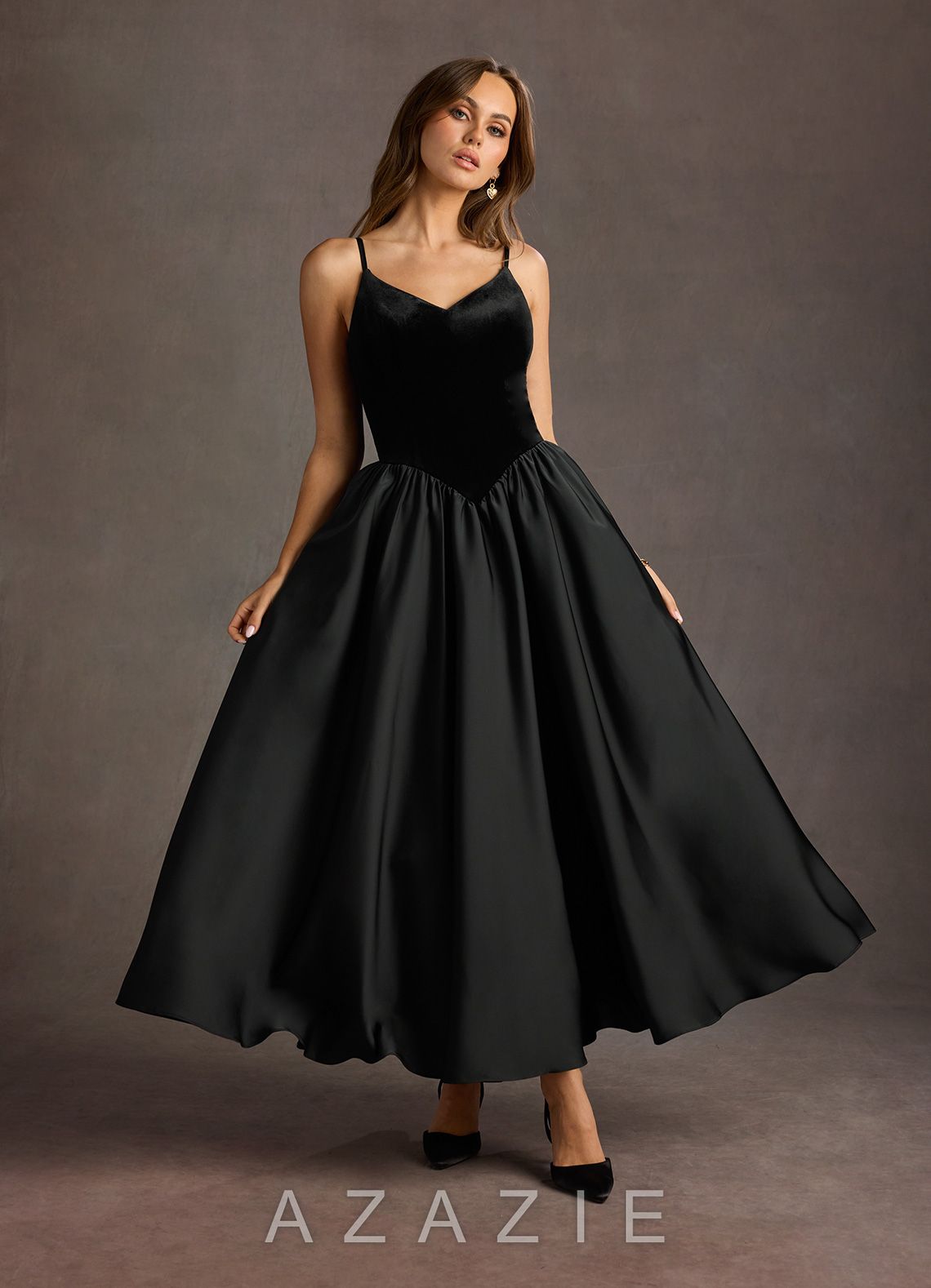 Pandora {color} Dropped Waist Maxi Dress
