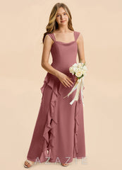 Azazie Sloane Junior Amethyst A-Line Sweetheart Neckline Chiffon Dress amethyst