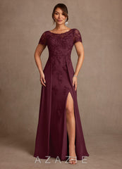 Azazie Alva Cabernet A-Line Lace Dress