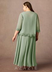 Azazie Devana Dusty Sage A-Line Sequins Chiffon Dress dusty_sage